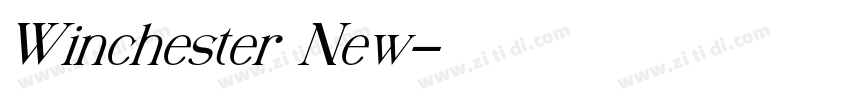 Winchester New字体转换